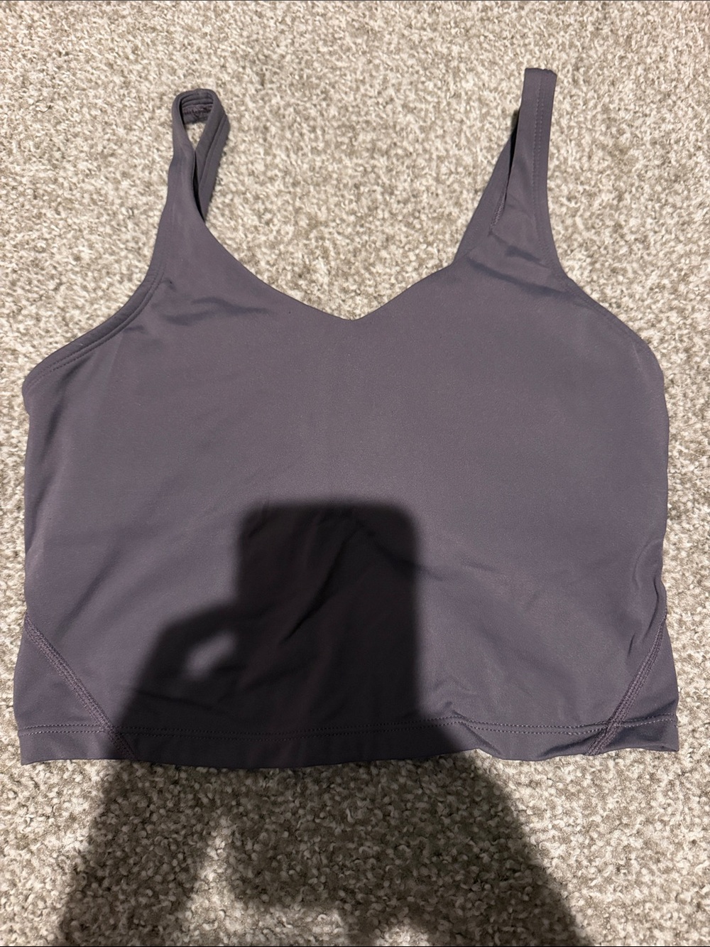 Everyday Cropped Athletic Tank Top in Dusty Purple